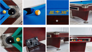 Mesa de Billar Americana Dorada XINGPAI A136 con Patas de Madera Maciza - Ecológica, Garantía de 1 Año, Oficial para 9 Bolas A136-9B Xingpai A136 a - Product Image 4