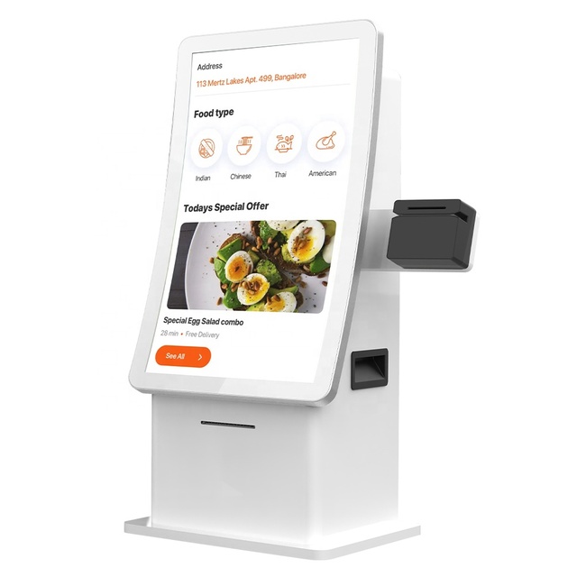Kiosk Manufacturer 23.6" Countertop Self Ordering Kiosk in Restaurant Food Ordering Restaurant Kiosk
