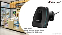 Scanner de codes-barres portable robuste avec interface USB Lecteur de codes 1D 2D Compatible IOS & Android Stock de détail CMOS