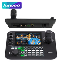 Contrôleur de joystick pour caméra PTZ, grand écran, alimentation PoE, contrôleur de caméra PTZ, clavier joystick 4D LCD, diffusion en direct NDI