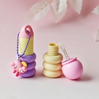Tube vide en plastique personnalisé sur le thème de la dopamine avec breloque, mignon, pour gloss, outils de maquillage cosmétique, emballage de rouge à lèvres, vente en gros