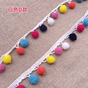 Ren Trang Trí Quả <span class=keywords><strong>Pom</strong></span> <span class=keywords><strong>Pom</strong></span> Co Giãn Cao Bằng Cotton Nylon Nhiều Màu Rộng 3 Cm Cho Đồ Dệt Gia Dụng Mũ Quần Áo Rèm Trải Giường - Product Image 6