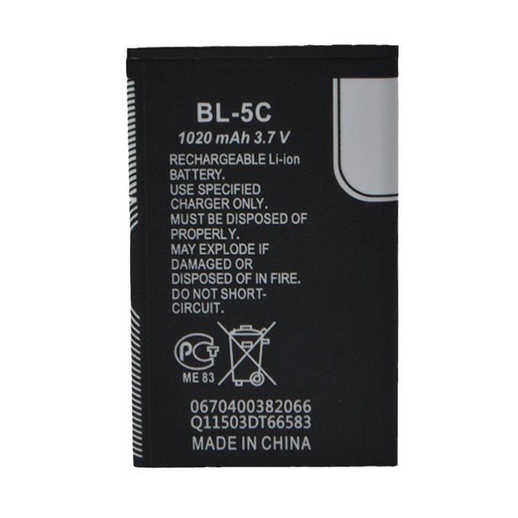 BL-4CBL-5C батареи для мобильного телефона 400 мАч 500 мАч 600 мАч 800 мАч 1000 мАч Защитная плата перезаряжаемая долговечная батарея