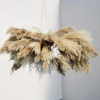Suspension bricolage toile de fond de mariage décoratif fleur artificielle fleur séchée pampa herbe panneau mariage arc décoration