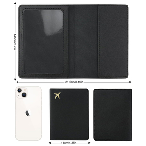 Cartera de Viaje Personalizada para Mujer y Hombre, Funda para Tarjetas de Crédito, Tarjetas de Embarque, Organizador de Documentos, Porta Pasaportes de Cuero PU - Product Image 2