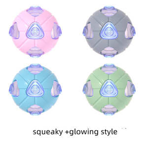 Toptan fabrika TPR diş çıkarma çiğnemek topu aydınlık Light up gıcırtılı köpek topu ses kabartma Pet oyuncaklar için agresif chetoys - Product Image 6