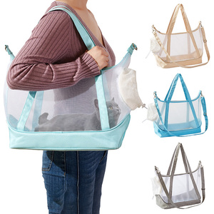 Chiot transporteur chat marche animaux accessoires sacs Transparent Nylon maille tissu épaule de poche <span class=keywords><strong>pour</strong></span> mignon <span class=keywords><strong>Chihuahua</strong></span> produits - Product Image 1