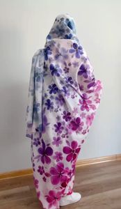 قماش فوال سويسري قطني عالي الجودة للبيع بالجملة، ثوب سوداني بطباعة رقمية بنقشة زهور صومالية مخصصة، قماش عبايات وثياب دبي 5 ياردة - Product Image 5