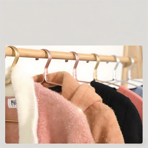 Bền nhôm quần áo móc áo với Non-Slip thiết kế nhiệm vụ nặng nề tiết kiệm không gian móc nhà máy bán buôn - Product Image 1