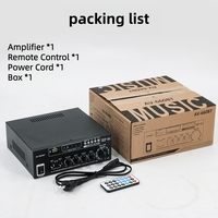 Amplificateur de puissance USB AV-660BT, 2 canaux stéréo, amplificateur audio HiFi, système de son pour cinéma maison