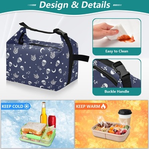 Bolsa de Almuerzo Portátil con Cierre y Logotipo Personalizado, de Gran Capacidad, Aislada, para Picnic, Trabajo y Estudiantes - Product Image 4