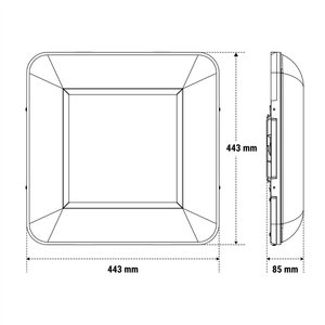 Lampada da Soffitto per Esterni Beghelli Tri Proof 47x47,5 Cm IP66 Resistente alle Intemperie - Product Image 2
