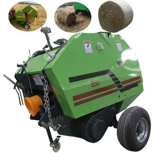 Mini round hay balers mini round rice straw baler machine hay and grass corn silage baler