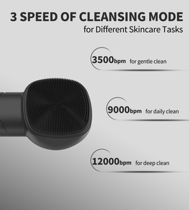 Appareil de nettoyage du visage en silicone, lumière rouge et bleue, vibration, compresse chaude et froide, outil de massage électrique, batterie intégrée - Product Image 6