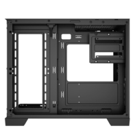Boîtier PC de jeu MicroATX Mid Tower avec double verre trempé, supportant la refroidissement liquide 240 mm, châssis d'ordinateur de bureau à haut débit d'air