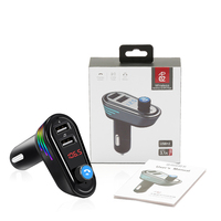 Kit voiture Bluetooth très vendu, émetteur FM, récepteur auxiliaire avec lumière RGB, chargeur USB 5V 3.1A, lecteur MP3 pour voiture