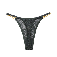 Culottes string en dentelle florale pour femmes Tiger, avec strass, bretelles réglables, sexy, transparentes, multicolores