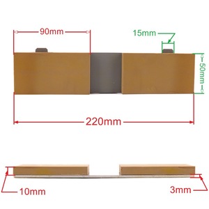 Almohadilla de Goma Amortiguadora para Elevador Schindler, 220 mm x 50 mm x 10 mm, para Modelos 3300, 3600 y 5500 - Product Image 1