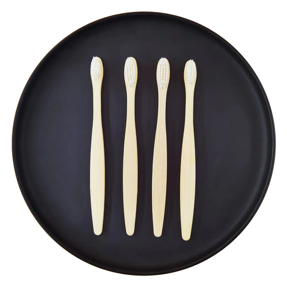 Mini Head Adult Bamboo Brush White Bristles Eco Friendly Wood Toothbrush Bamboo Wholesale with Custom Logo