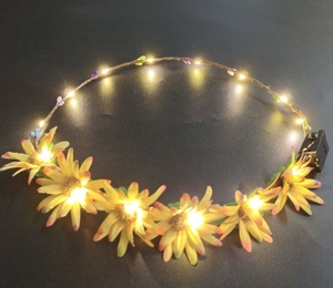 Diadema de Flores LED, Diademas de Flores Luminosas, Coronas Florales Brillantes para Bodas, Fiestas en la Playa, Cumpleaños, Cosplay - Product Image 1