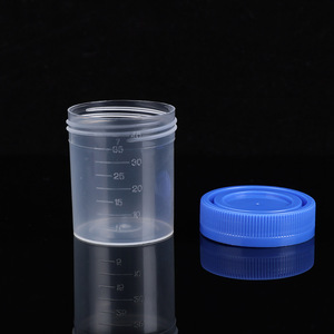 Vaso de Orina Desechable de Plástico Hisamori de 40 ml con Tapa de Rosca y Graduaciones para Pruebas Médicas - Product Image 2