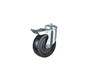Usine 3/4 pouces plaque pivotante à usage moyen TPE roulette roues de chariot à provisions