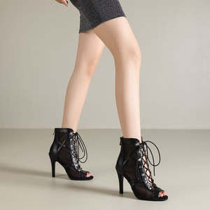 Zapatos de <span class=keywords><strong>Baile</strong></span> con Tiras Cruzadas y Tacón Alto, Sandalias Romanas con Punta Abierta, <span class=keywords><strong>Botines</strong></span> para Mujer para <span class=keywords><strong>Baile</strong></span> <span class=keywords><strong>Latino</strong></span> y Jazz - Product Image 3