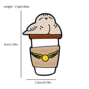 Dibujos animados té <span class=keywords><strong>de</strong></span> la leche esmalte pines película brujería escuela mágica broche - Product Image 6