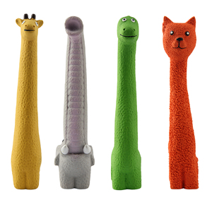 Nunbellpets látex ecológico interactivo cuello largo elefante perro masticar juguete Molar morder bola pollo/cerdo/vaca forma interior/exterior - Product Image 1