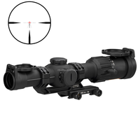 Lunette de visée tactique LPVO MSR 1-8X24SFP avec illumination rouge, tube de 30 mm, deuxième plan focal, antichoc, étanche, montage de lunette de 1,535 pouces, chasse