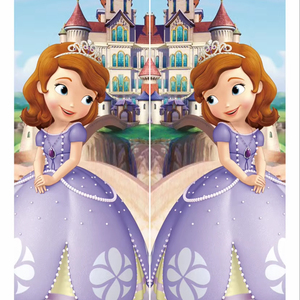 Porpora Qunzi piccola principessa Sophia modello pellicola di trasferimento di calore, signore pancia scarpe 3D disegno di stampa - Product Image 1