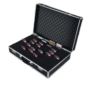 Estuche para Tarjetas Deportivas con Marco de Aluminio, Cierre de Botón, 3 Filas para Almacenamiento de Tarjetas Graduadas, Hecho de Cuero, Plástico y PU para PSAS/BGS - Product Image 3