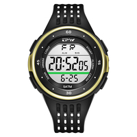 Jam tangan selam baja plastik anti air 5 ATM jam tangan pergerakan Digital Relojes Jepang
