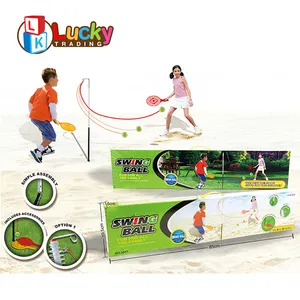 Speelgoed 2023 Draagbare Kinderen Baby Tennis Training Tetherball Apparatuur Swing Bal Met Racket