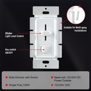 El interruptor de pared con atenuador LED tipo deslizante de 12V 24 <span class=keywords><strong>V</strong></span> necesita energía exterior - Product Image 2