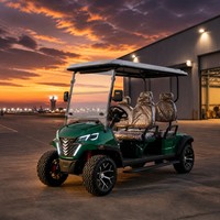 Chariot utilitaire électrique robuste 4 places, châssis en acier, tout-terrain, batterie lithium 72V, chariot de golf pour ferme, ranch, entrepôt