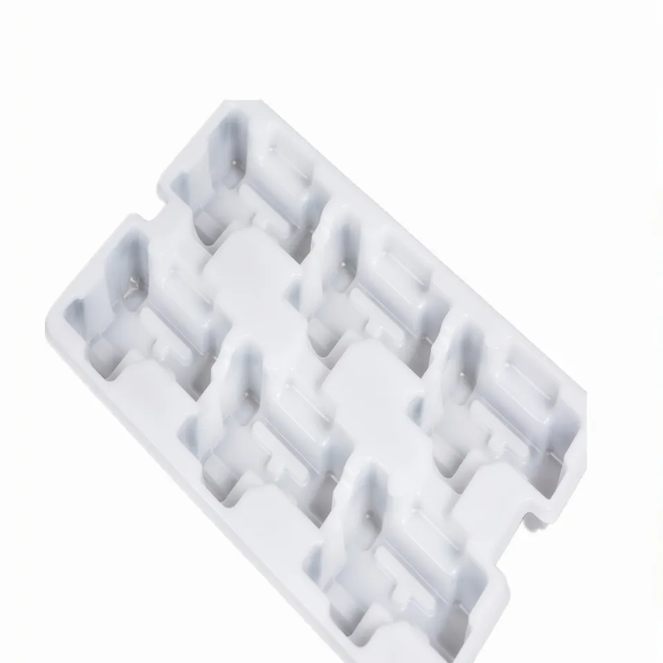 Thermoformed PET plastic blister packing clamshell tray white insert tray for hardware