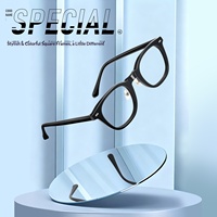 GG6051F Monture de lunettes unisexe en acétate à petit index, forme pleine monture, tendance, polyvalente, noire, qui sublime les visages nus