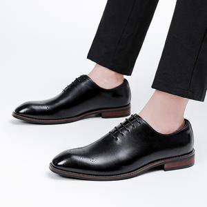 Zapatos de negocios de piel de becerro genuina de alta gama y a la moda para hombre, lujosos zapatos Oxford. - Product Image 2