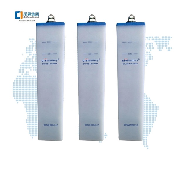 Super Quality Ni-Fe Battery 1.2v 12v 24v 48v 100AH Nickel Iron Batteries for Sale