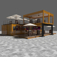 Conteneur pour café ou café, maison de 40 pieds, conteneur préconditionné, piscine, conteneur
