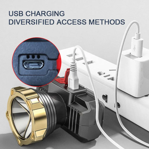 Bán Hot xách tay mini Đèn pha 18650 pin sạc LED ánh sáng độ sáng mạnh mẽ đầu đèn cho Đêm Ngoài Trời đi bộ - Product Image 4