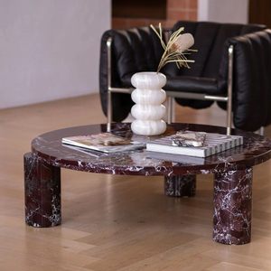 Tavolino Morden in <span class=keywords><strong>marmo</strong></span> di lusso per soggiorno viola <span class=keywords><strong>rosso</strong></span> <span class=keywords><strong>marmo</strong></span> mobili da <span class=keywords><strong>tavolo</strong></span> - Product Image 3