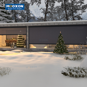 Mooxon Stores latéraux pour pergola personnalisés de grande taille Obturateur électrique coupe-vent anti-soleil avec filtrage de la lumière noire pour l'extérieur - Product Image 3