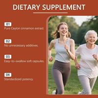 Gélules de cannelle de Ceylan avec huile MCT, complément alimentaire à base de plantes, étiquette personnalisable, capsules de cannelle en vrac, sans gluten, sans OGM