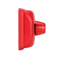 Sirena Estroboscópica con Sonido de Incendio, DC12V 24V, LED Intermitente, Alarma de Sonido y Luz, Material ABS, Sistema de Alarma de Incendio Convencional