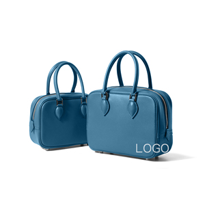 Sac à main Boston de luxe vintage pour femme, fermeture éclair, pliable en deux, durable, 100% cuir véritable fait main, couture à la main - Product Image 1