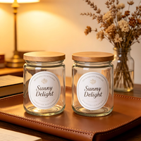 Conteneur alimentaire rond en verre épais, plusieurs tailles de 4 oz à 20 oz, pour l'emballage du miel, de la confiture, de la gelée et l'utilisation en cuisine, directement de l'usine