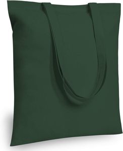 Sac à provisions fourre-tout en toile de coton réutilisable à long manche pour un usage quotidien et un cadeau publicitaire - Product Image 3