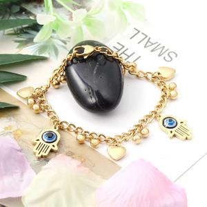 Pulsera CZ de Acero Inoxidable con Diseño de Ojo y Palma, Impermeable, Personalizada, con Zirconia de 18k, Cadena de Serpiente Exquisita, Venta Directa de Fábrica 2023 - Product Image 1